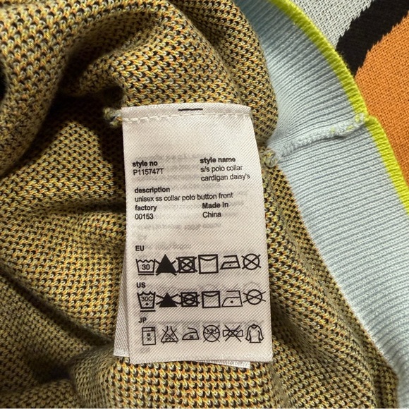 NWT WeSC S/S Polo Collar Cardigan Daisys (Winter Sky) - Picture 7 of 8